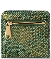 BRAHMIN Melbourne Collection Dark Green Valley Jane Mini Wallet