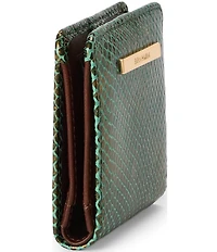 BRAHMIN Melbourne Collection Dark Green Valley Jane Mini Wallet