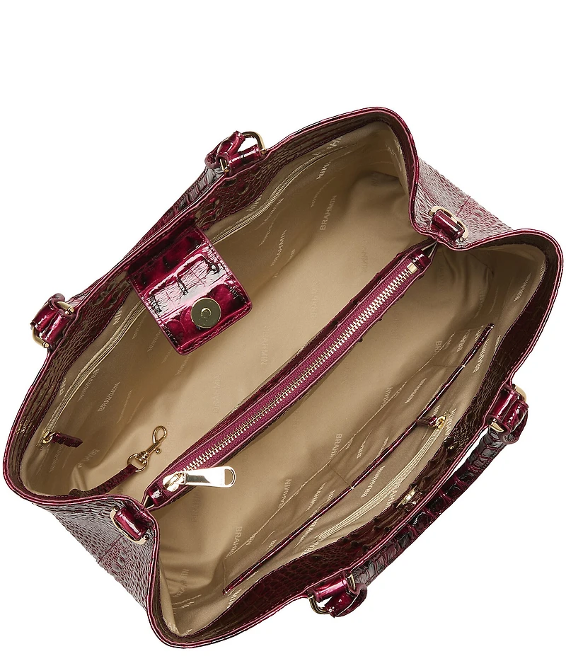 BRAHMIN Melbourne Collection Denise Magnetic Snap Satchel Bag