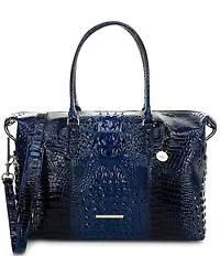 BRAHMIN Melbourne Collection Duxbury Crocodile-Embossed Weekender Bag