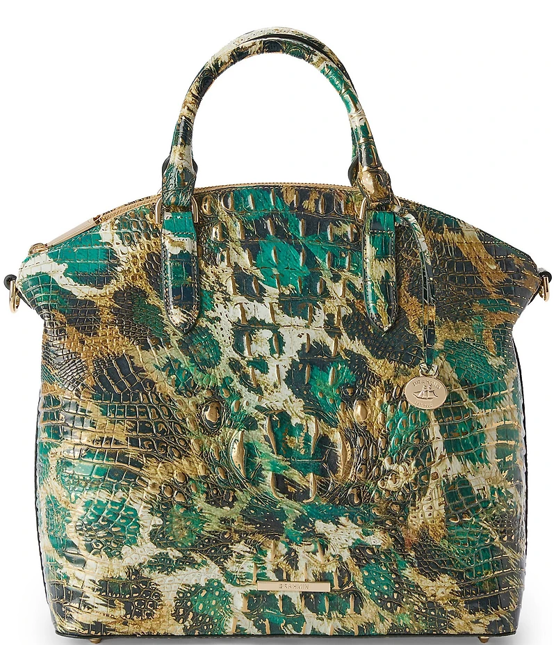 BRAHMIN Melbourne Collection Duxbury Roaring Animal Print Large Satchel Bag