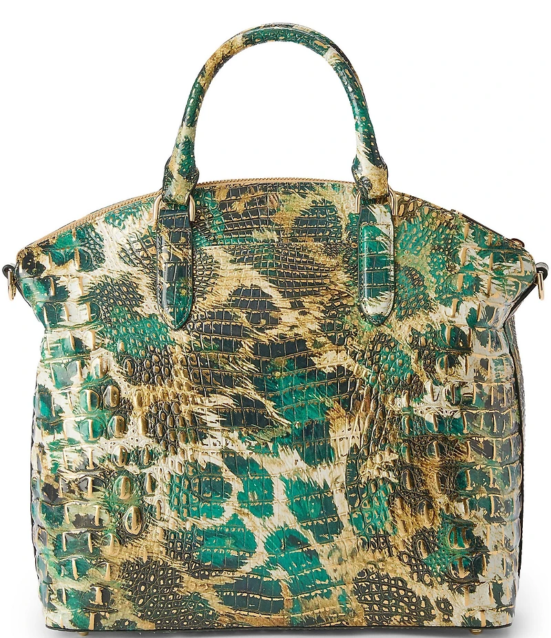 BRAHMIN Melbourne Collection Duxbury Roaring Animal Print Large Satchel Bag
