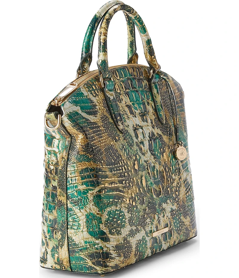 BRAHMIN Melbourne Collection Duxbury Roaring Animal Print Large Satchel Bag