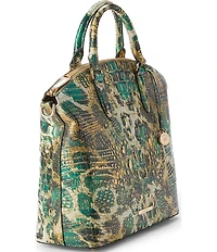 BRAHMIN Melbourne Collection Duxbury Roaring Animal Print Large Satchel Bag