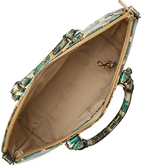 BRAHMIN Melbourne Collection Duxbury Roaring Animal Print Large Satchel Bag