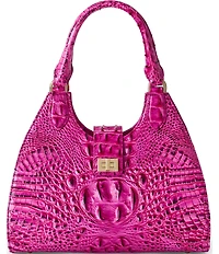 BRAHMIN Melbourne Collection Electric Fuchsia Adrian Satchel Bag