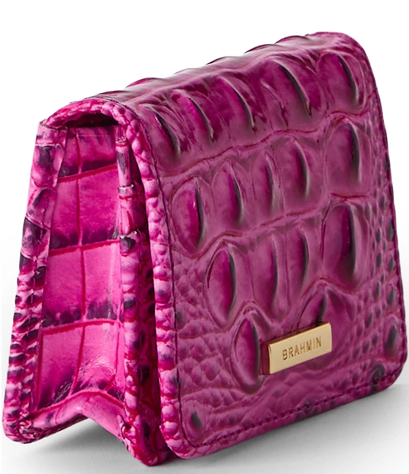 BRAHMIN Melbourne Collection Electric Fuchsia Clementine Small Wallet