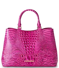 BRAHMIN Melbourne Collection Electric Fuchsia Denise Satchel Bag