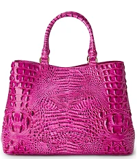 BRAHMIN Melbourne Collection Electric Fuchsia Denise Satchel Bag