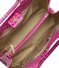BRAHMIN Melbourne Collection Electric Fuchsia Denise Satchel Bag