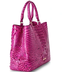 BRAHMIN Melbourne Collection Electric Fuchsia Denise Satchel Bag