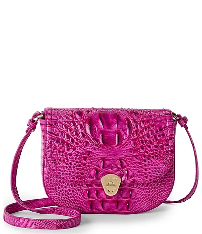 BRAHMIN Melbourne Collection Electric Fuchsia Portia Flap Crossbody Bag