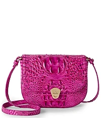 BRAHMIN Melbourne Collection Electric Fuchsia Portia Flap Crossbody Bag