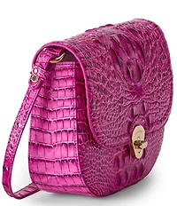 BRAHMIN Melbourne Collection Electric Fuchsia Portia Flap Crossbody Bag