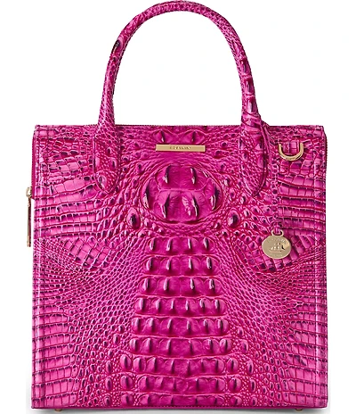 BRAHMIN Melbourne Collection Electric Fuchsia Small Caroline Satchel Bag
