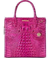 BRAHMIN Melbourne Collection Electric Fuchsia Small Caroline Satchel Bag