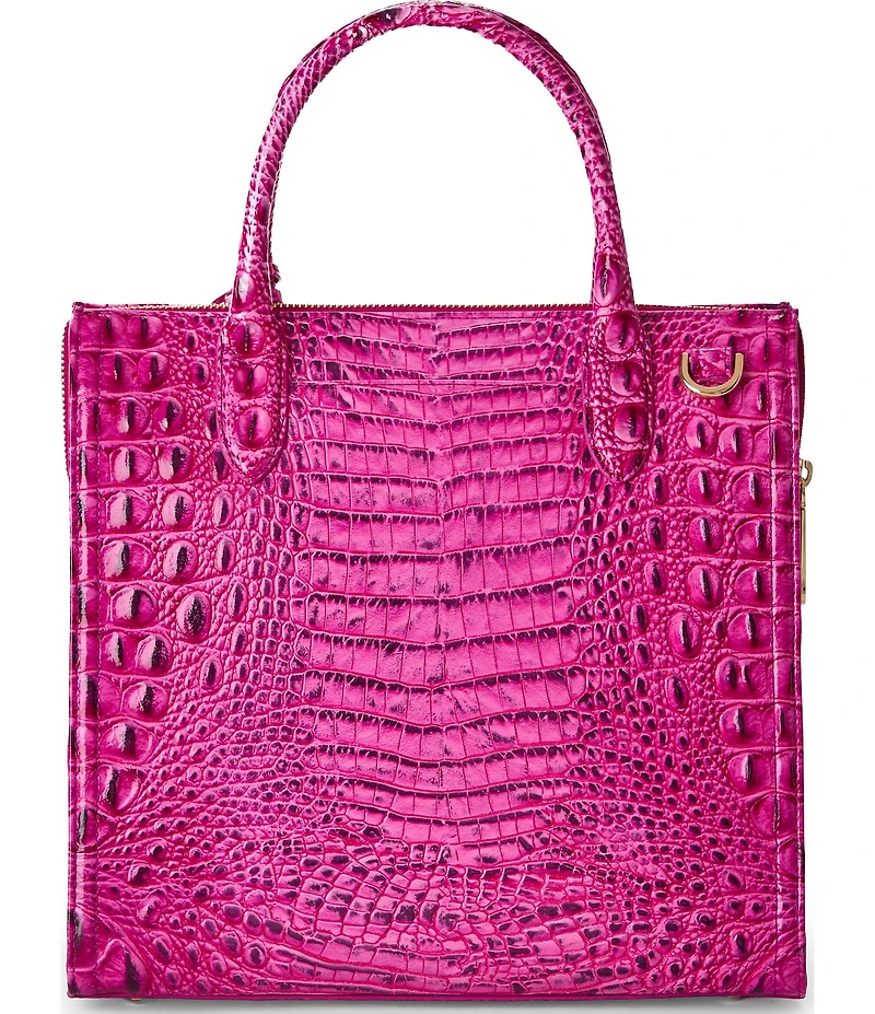 BRAHMIN Melbourne Collection Electric Fuchsia Small Caroline Satchel Bag