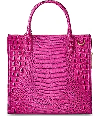 BRAHMIN Melbourne Collection Electric Fuchsia Small Caroline Satchel Bag