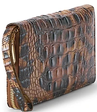 BRAHMIN Melbourne Collection Golden Lynx Animal Print Skyler Travel Wallet Wristlet