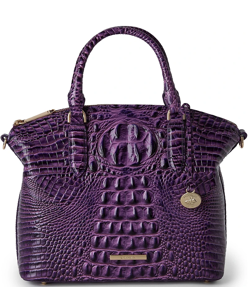 BRAHMIN Melbourne Collection Heroic Purple Duxbury Satchel Bag