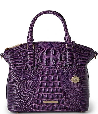 BRAHMIN Melbourne Collection Heroic Purple Duxbury Satchel Bag