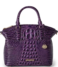 BRAHMIN Melbourne Collection Heroic Purple Duxbury Satchel Bag