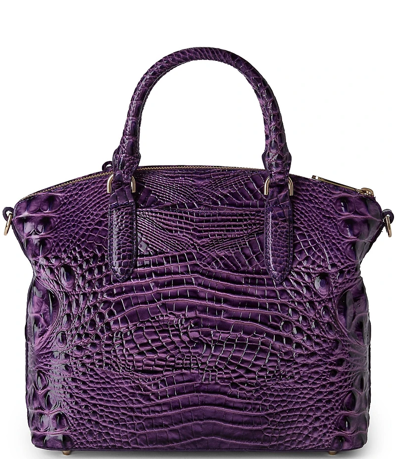 BRAHMIN Melbourne Collection Heroic Purple Duxbury Satchel Bag