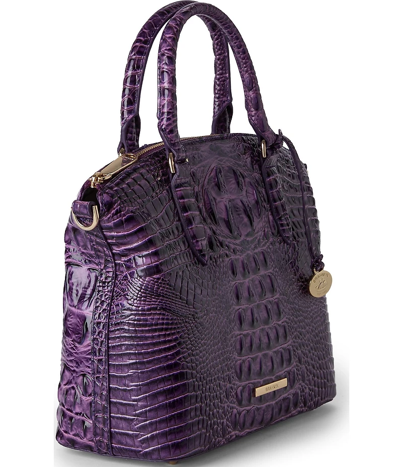 BRAHMIN Melbourne Collection Heroic Purple Duxbury Satchel Bag
