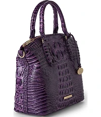 BRAHMIN Melbourne Collection Heroic Purple Duxbury Satchel Bag