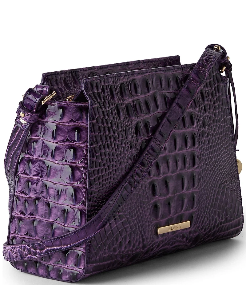 BRAHMIN Melbourne Collection Heroic Purple Hillary Crossbody Bag