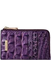 BRAHMIN Melbourne Collection Lennon Heroic Purple Credit Card Wallet
