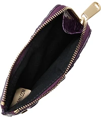 BRAHMIN Melbourne Collection Lennon Heroic Purple Credit Card Wallet