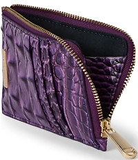 BRAHMIN Melbourne Collection Lennon Heroic Purple Credit Card Wallet