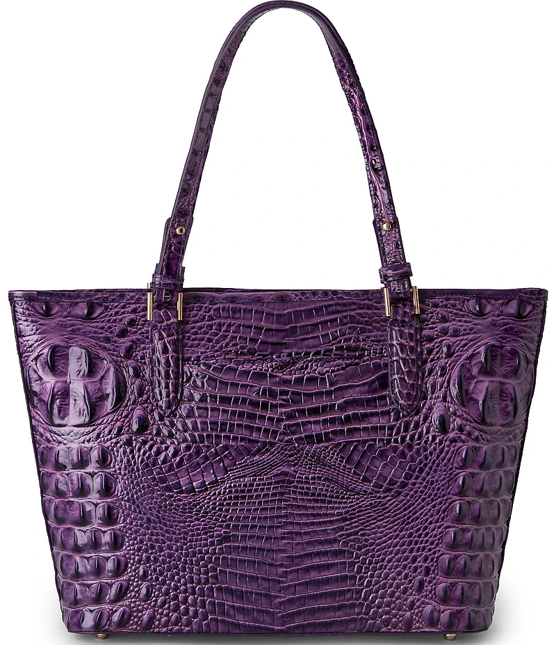 BRAHMIN Melbourne Collection Heroic Purple Medium Asher Tote Bag