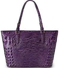 BRAHMIN Melbourne Collection Heroic Purple Medium Asher Tote Bag