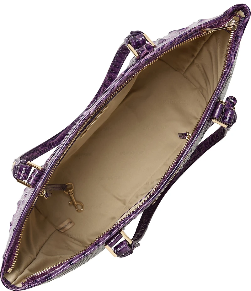 BRAHMIN Melbourne Collection Heroic Purple Medium Asher Tote Bag