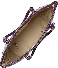 BRAHMIN Melbourne Collection Heroic Purple Medium Asher Tote Bag