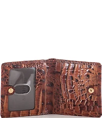 BRAHMIN Melbourne Collection Leather Crocodile-Embossed Jane Mini Bifold Snap Wallet