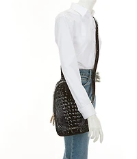BRAHMIN Melbourne Collection Jordan Crocodile Crossbody Bag