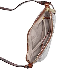 BRAHMIN Melbourne Collection Katie Leather Crocodile-Embossed Crossbody Bag