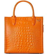BRAHMIN Melbourne Collection Mango Orange Caroline Satchel Bag