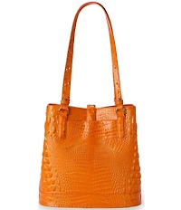 BRAHMIN Melbourne Collection Mango Orange Fiora Bucket Bag