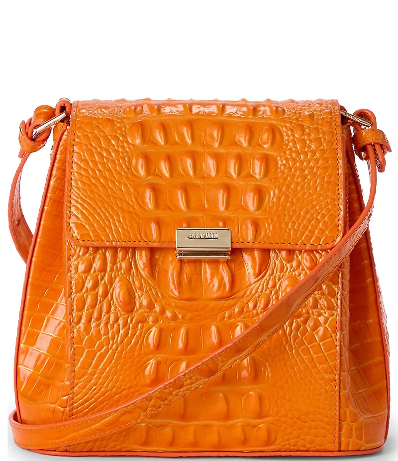 BRAHMIN Melbourne Collection Mango Orange Margo Crossbody Bag