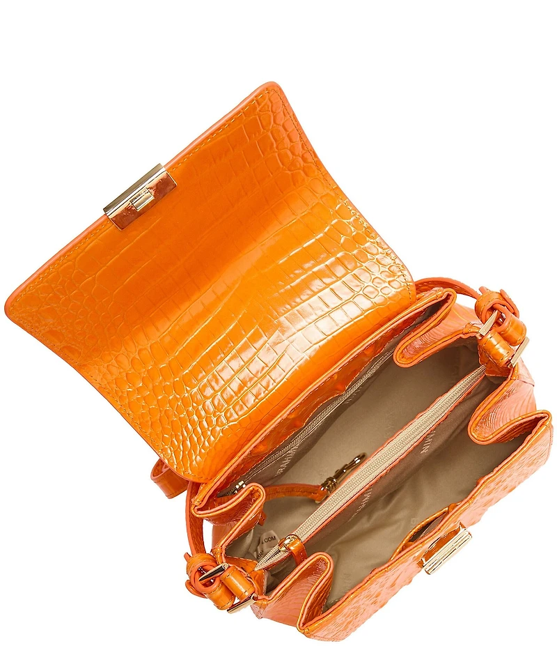 BRAHMIN Melbourne Collection Mango Orange Margo Crossbody Bag