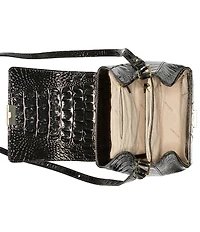 BRAHMIN Melbourne Collection Margo Crocodile-Embossed Crossbody Bag