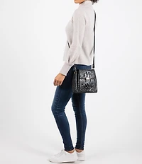 BRAHMIN Melbourne Collection Margo Crocodile-Embossed Crossbody Bag