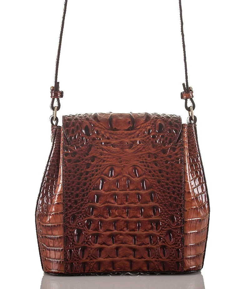 BRAHMIN Melbourne Collection Margo Crocodile-Embossed Crossbody Bag