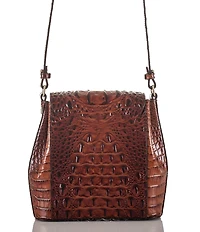 BRAHMIN Melbourne Collection Margo Crocodile-Embossed Crossbody Bag