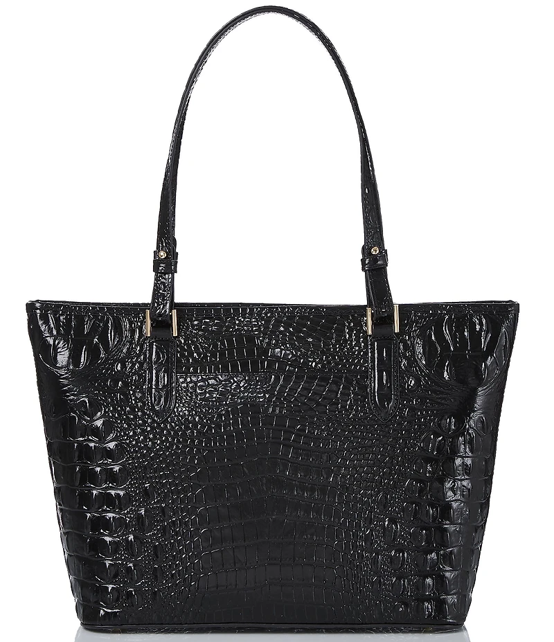 BRAHMIN Melbourne Collection Leather Crocodile-Embossed Medium Asher Tote Bag