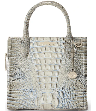 BRAHMIN Melbourne Collection Mindful Grey Small Caroline Satchel Bag